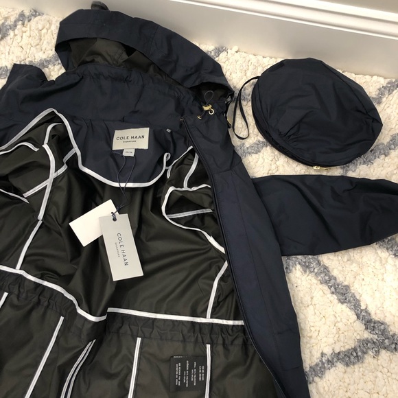NWT Cole Haan Rain Coat Jacket Size XS - Picture 5 of 7